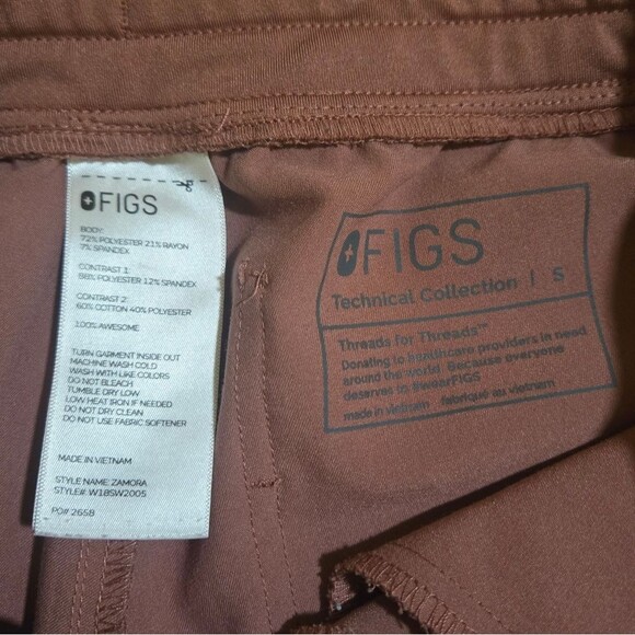 FIGS Zamora Jogger Scrub Pants- MAUVE- Small - Picture 7 of 7